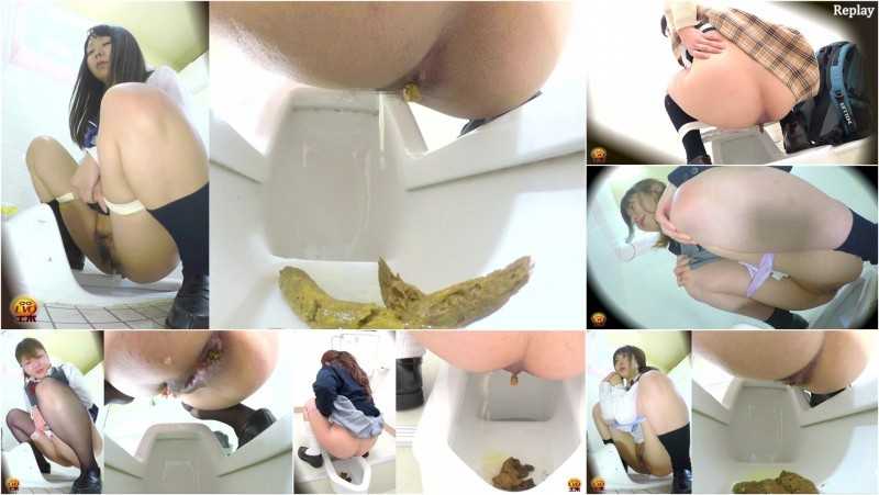 EE-225 [#3] | Young schoolgirls and female students pooping on Japanese style toilet. Multi angle view voyeur. [Ultra HD]