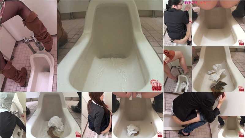 F49-08 Hidden Spy Cam At Japanese Toilet Caught Girls Pooping Big.