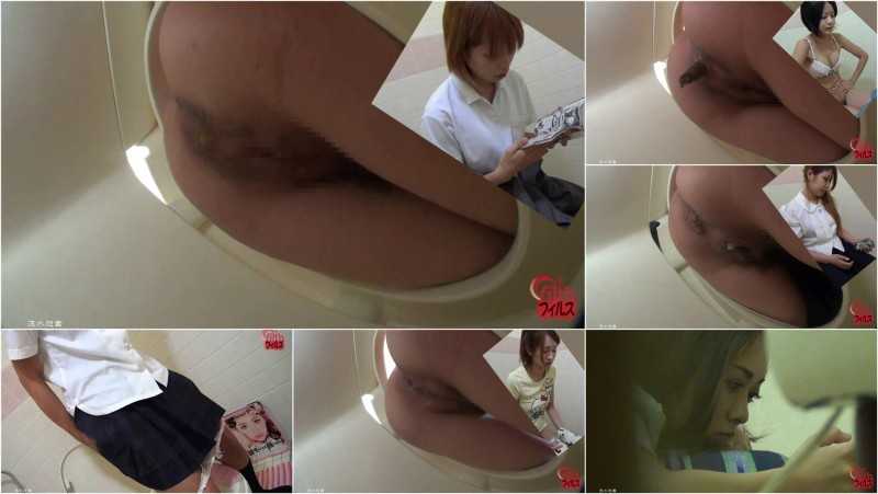 F78-02 Peeping on my young sister’s long time on a toilet. Western toilet bowl cam view.