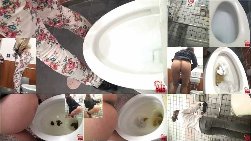 FF-016 Peeping On Girls Pooping Standing Up In Station Toilet.