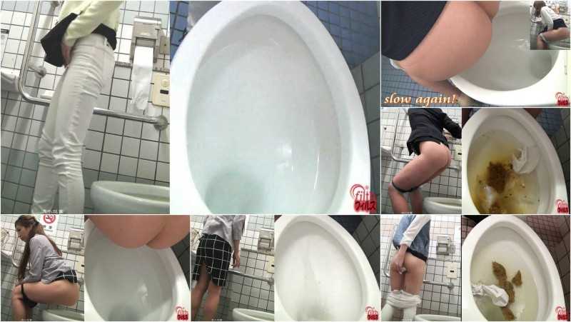 FF-016 Peeping On Girls Pooping Standing Up In Station Toilet.