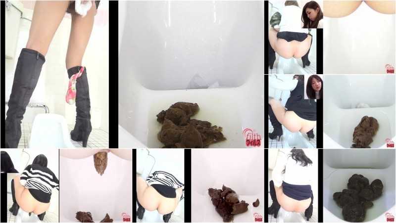 FF-106 Fine Japanese Women Pooping On Toilet.
