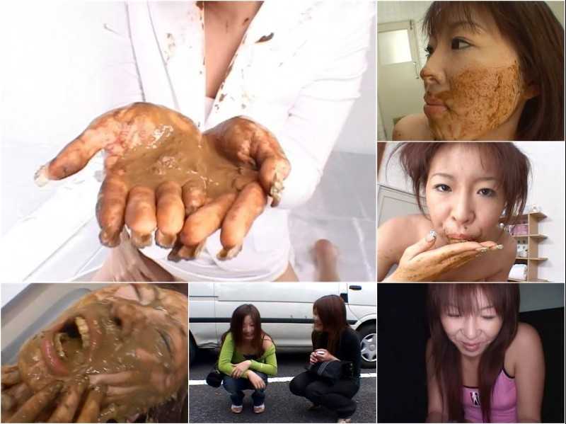 KUT-012 | Kurenai Hana eating female shit and walking in public streets covered with feces.