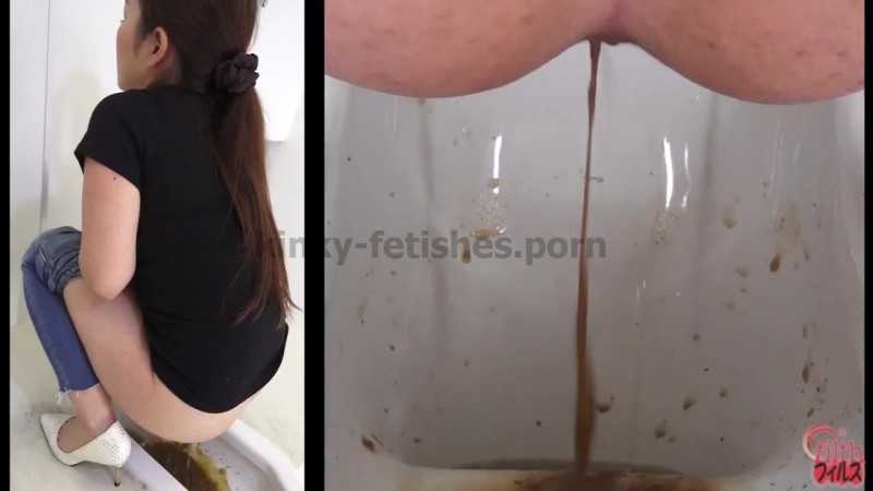 Porn online FF-130 Up-close and personal with woman shitting on toilet. javfetish