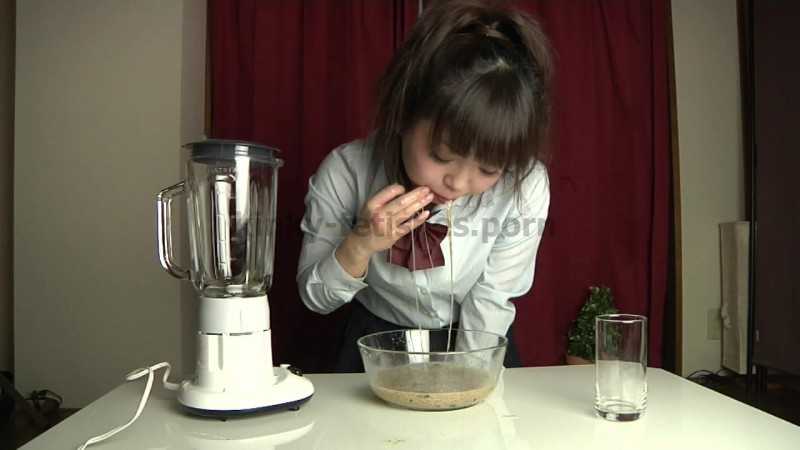Porn online UNKW-021 | Amo Kusakari puking in a glass bowl, making herself a vomit cocktail and drinking it. javfetish