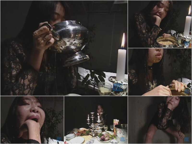 SAS-012 | Vomit dinner. Classic Japanese puking movie with woman eating her own vomit.