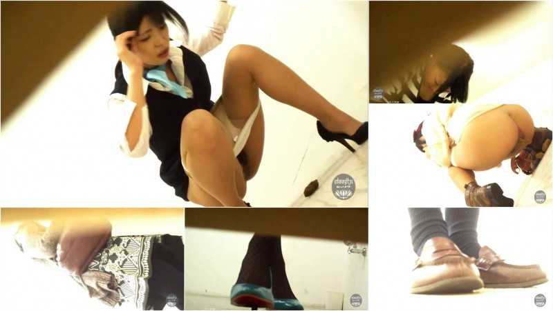 SL-02 | Toilet room blockade voyeur. Girl’s exhilarating pooping outside the toilet.