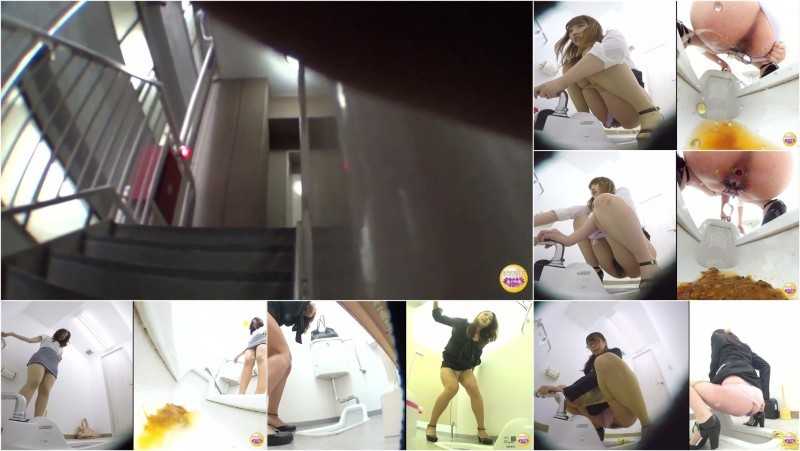 SL-107 Office ladies toilet rush. Panties to the side, it’s diarrhea!